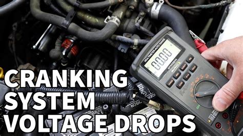 voltage drop test starting system|battery voltage drop when cranking.